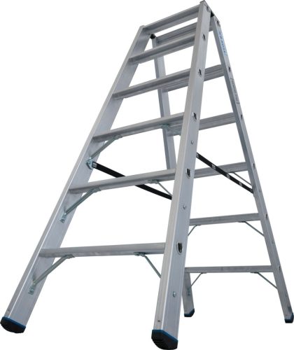 STABILO Két oldalon járható létra, 2x6 lépcsőfok, 225 kg