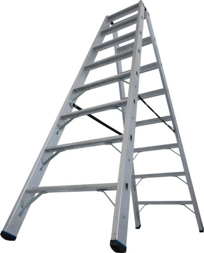 STABILO Két oldalon járható létra, 2x8 lépcsőfok, 225 kg