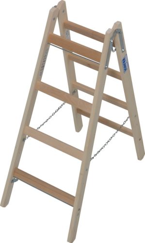 STABILO Létrafokos két oldalon járható fa létra, 2x4 létrafok