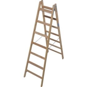   STABILO Létrafokos két oldalon járható fa létra, 2x7 létrafok