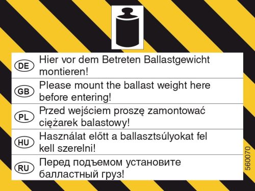 STABILO Ballasztsúly figyelmeztető címke (CsE5)