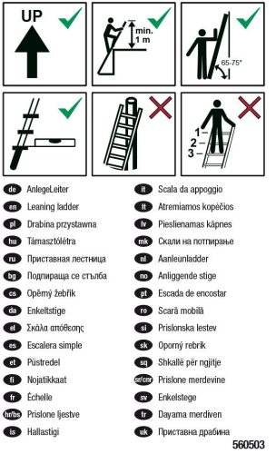 STABILO Támasztólétrák információs címke (CsE5)