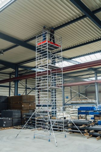 STABILO Gurulóállvány 50-es sorozat, mezőhossz 2,00 m, munkamagasság kb. 10,40 m