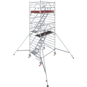  STABILO Gurulóállvány 5500-as sorozat, mezőhossz 2,00 m, munkamagasság kb. 6,30 m;  feljutás kapaszkodókkal ellátott lépcsőn