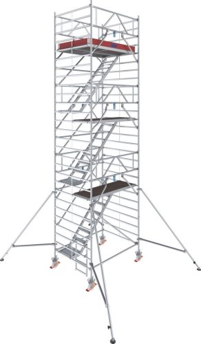 STABILO Gurulóállvány 5500-as sorozat, mezőhossz 2,00 m, munkamagasság kb. 8,30 m;  feljutás kapaszkodókkal ellátott lépcsőn