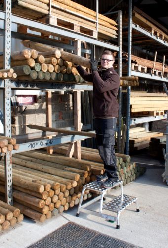 STABILO Szerelődobogó alumíniumból, 1x2 lépcsőfok