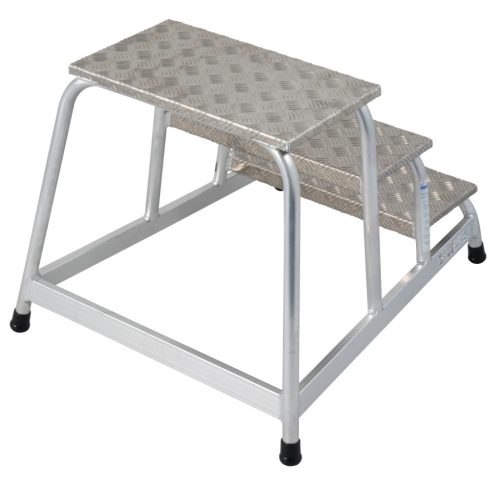 STABILO Szerelődobogó alumíniumból, 1x3 lépcsőfok