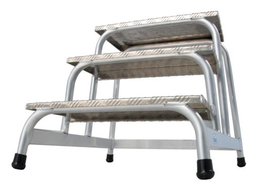 STABILO Szerelődobogó alumíniumból, 1x3 lépcsőfok