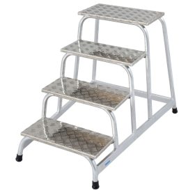 STABILO Szerelődobogó alumíniumból, 1x4 lépcsőfok