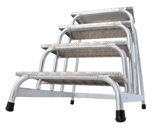 STABILO Szerelődobogó alumíniumból, 1x4 lépcsőfok