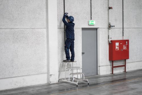 STABILO Szerelődobogó alumíniumból, 1x4 lépcsőfok