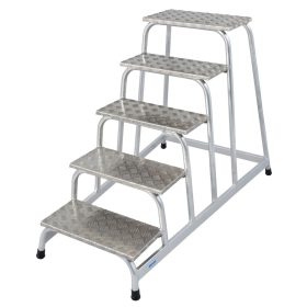 STABILO Szerelődobogó alumíniumból, 1x5 lépcsőfok