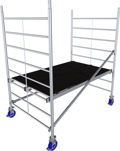 MONTO ProTec XXL alumínium gurulóállvány széles kivitel, munkamagasság kb. 2,90 m