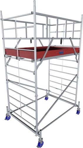 MONTO ProTec XXL alumínium gurulóállvány széles kivitel, munkamagasság kb. 4,30 m