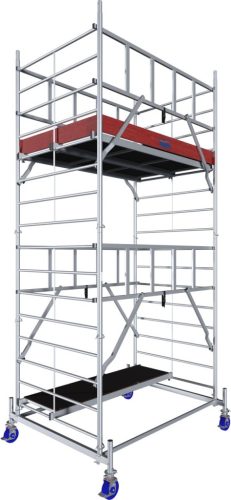 MONTO ProTec XXL alumínium gurulóállvány széles kivitel, munkamagasság kb. 5,30 m