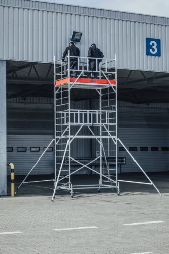 MONTO ProTec XXL alumínium gurulóállvány széles kivitel, munkamagasság kb. 6,30 m