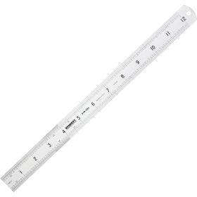   300MM/12" MEREV ROZSDAMENTES VONALZÓ LEKEREKÍTETT VÉGGEL