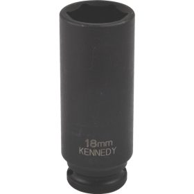 18MM HOSSZÚ ERŐSÍTETT DUGÓKULCS 3/8" MEGHAJTÓVAL