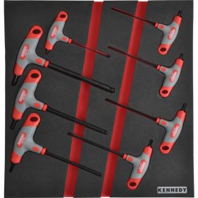   8 RÉSZES 2.0-10.0MM T-NYELŰ HATSZÖGKULCS KÉSZLET SZIVACSBAN M1832