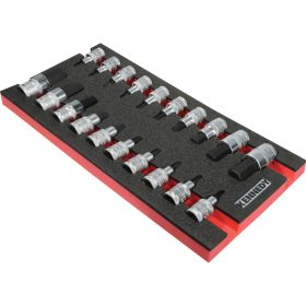   20 RÉSZES FELTŰZHETŐ CSAVARBEHAJTÓ KÉSZLET 1/2" CSATLAKOZÓVAL SZIVACSBAN T0691