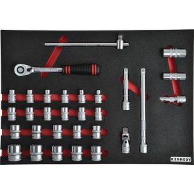   30 RÉSZES METRIKUS 1/2" DUGÓKULCS KÉSZLET SZIVACSBAN M1832